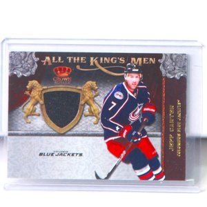 Jeff Carter Panini Game-Worn Material Hockey Card Columbus Blue Jackets